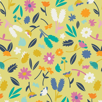 Print - Breezy Blossoms Pineapple - 0.5yd