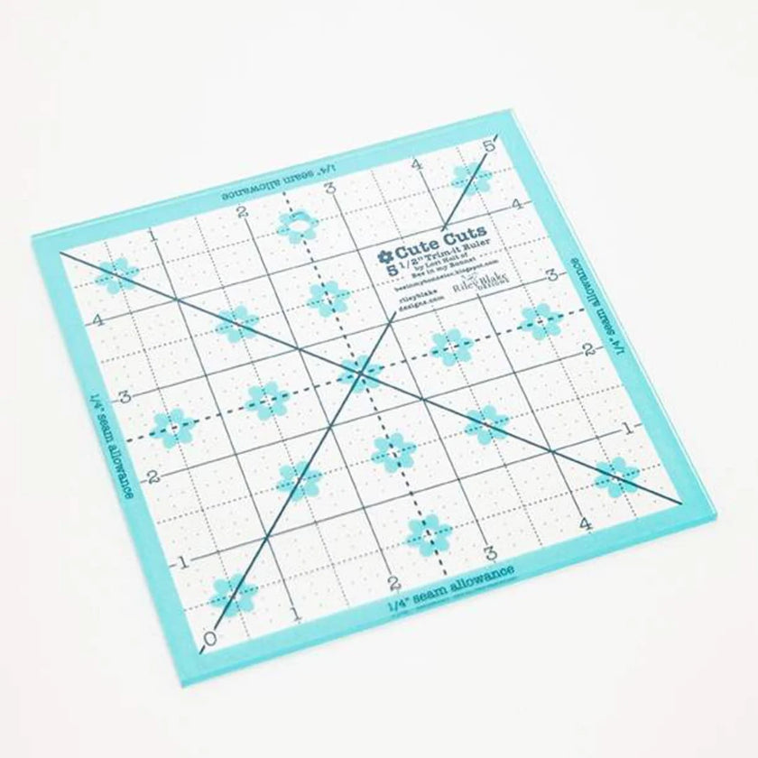 Cute Cuts - Blue Trim It Square Ruler