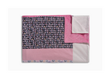 Lap Size Blanket - Pink Book Worm