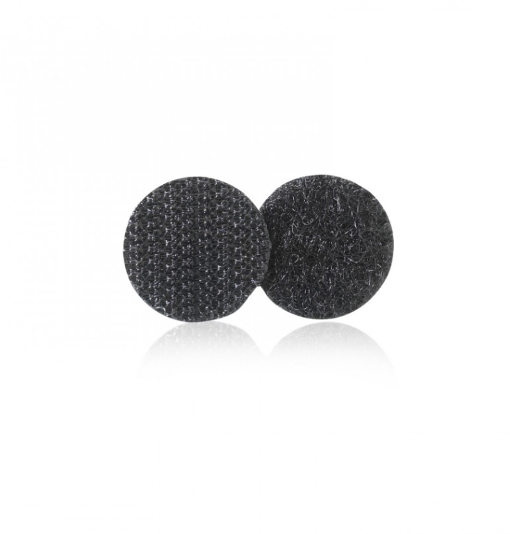 VELCRO® Sticky Back Coins Black