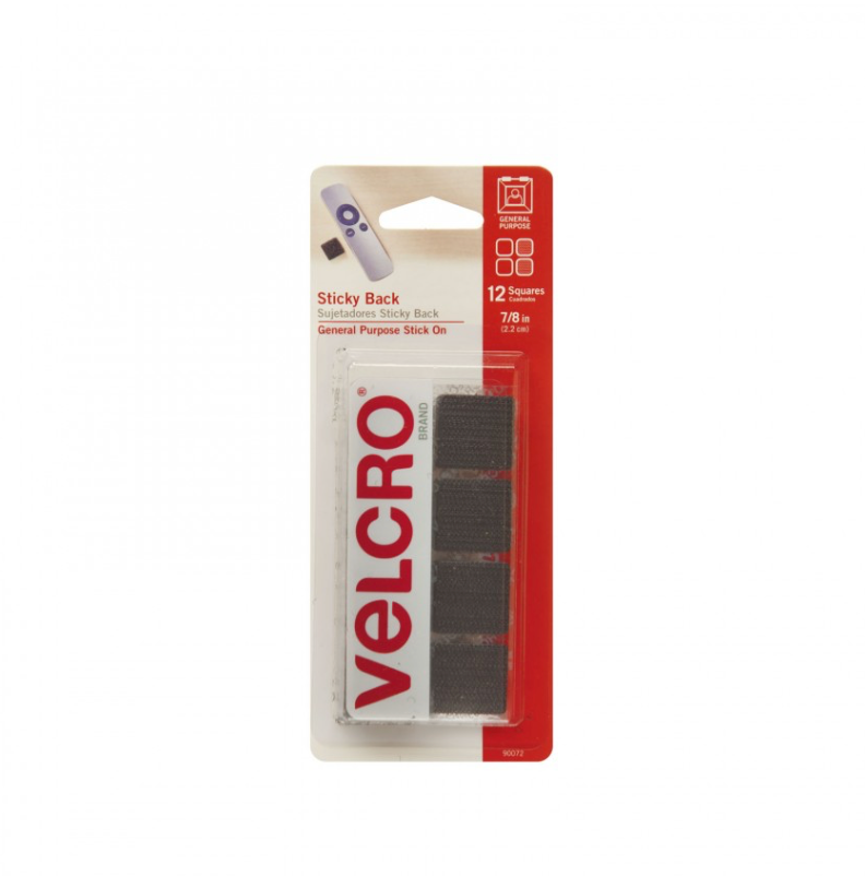 VELCRO® Sticky Back Squares Black