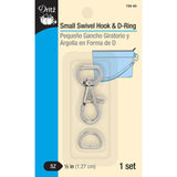 Nickel Small Swivel Hook & D-Ring