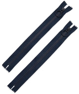 9" Navy Zipper With Hoop Pull