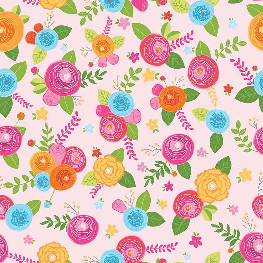 Print - Simply Happy Print 4 - 0.5yd