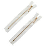 8" White Macaroon Zipper
