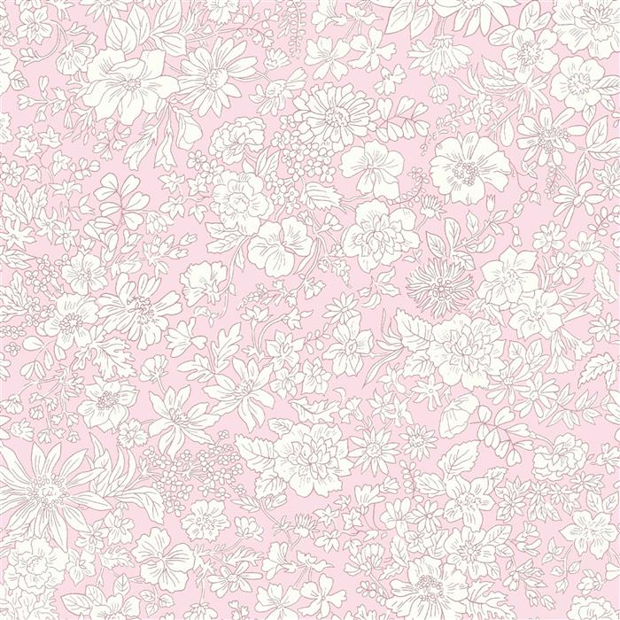 Liberty Lasenby Cotton - Emily Belle Powder Rose - 0.5m