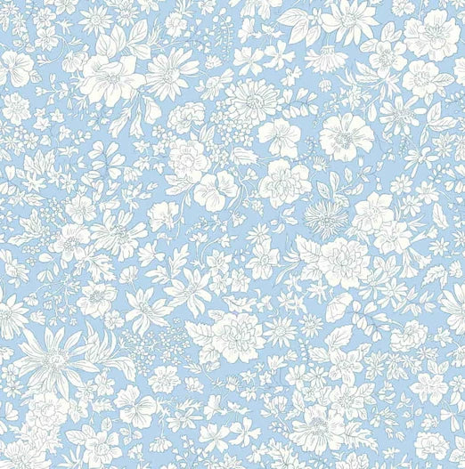 Liberty Lasenby Cotton - Emily Belle Blue Sky - 0.5m