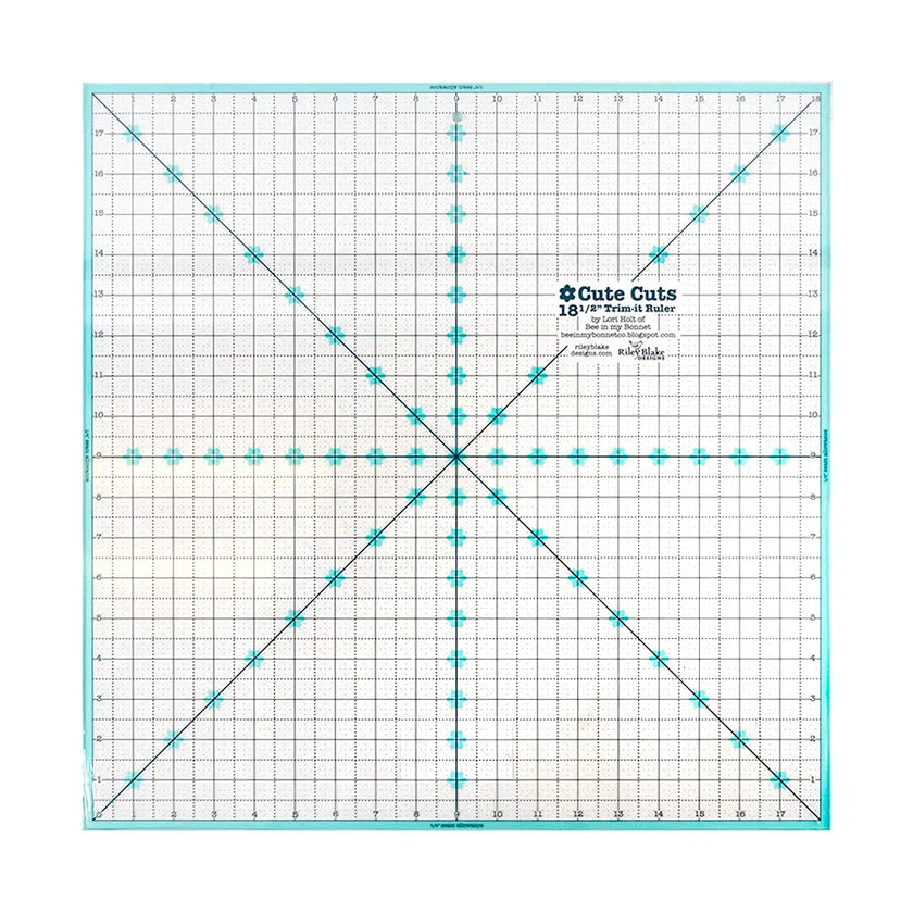 Cute Cuts - Blue Trim It Square Ruler